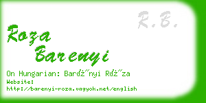 roza barenyi business card